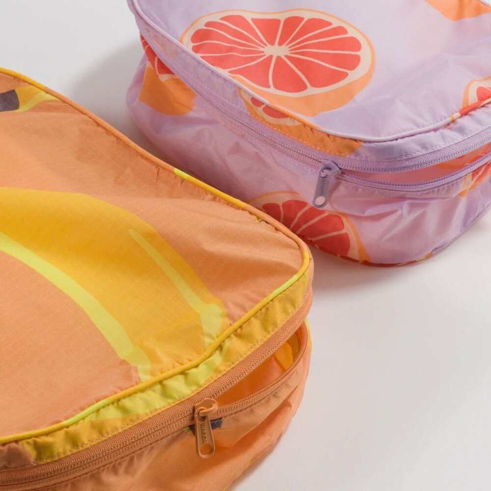 NWT Baggu Packing Cube Set - Archive Fruits (Grapefruit, Banana) - Picture 4 of 4